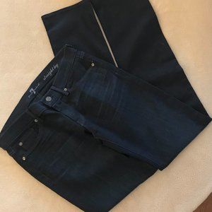 7 FOR ALL MANKIND woman's straight-leg jeans in color Blue Size 30